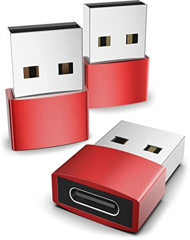 Syntech Adapter USB C auf USB (3er-Pack) [Aluminiumgehäuse,hohe Stabilität] Kompatibel mit AirPods 3,iPad mini/Air 7, iPhone 17/Air/16/15/14 Pro Max, Apple Watch Series 9/8/7 usw