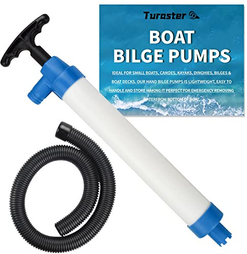 Hand Bilge Pump Manual Hand Water Pump for Kayaks Canoes and Boats Emergency Hand-Operated Marine Bilge Pump with Reversible Hose