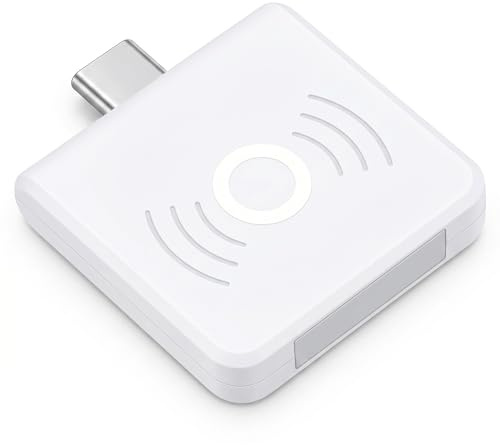 Lector de Tarjetas Inteligentes RFID, Lector de Tarjetas OTG para Teléfono USB C, Lector de Identificación R65 sin Contacto para Iniciar Sesión en Conferencias, Pase para la Escuela en Casa(R65D)
