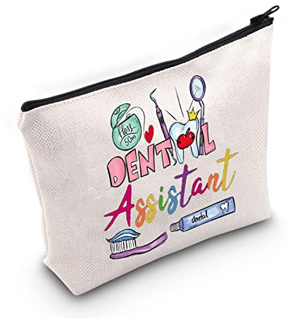 WZMPA Kosmetiktasche für Zahnarzt, Zahnhygieniker, Geschenk, Zahnarzthelferin, Reißverschluss-Tasche für zukünftige Zahnarzte, Zahnärzte, Studenten, Zahnarzthelfer:, Beutel