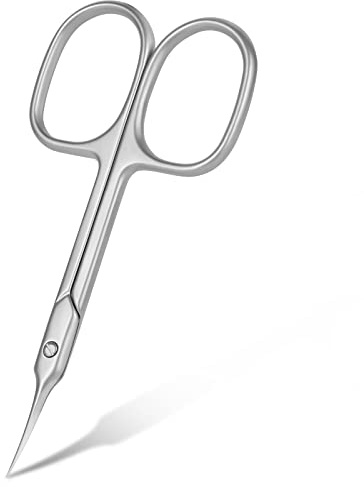 AOMIG Cuticle Scissors, Stainless Curved Blade Multi-purpose Sharp Small Scissors for Grooming, Eyebrow, Eyelash, Nose Hair, Nail, Manicure, Dry Skin