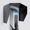 EVify Protección contra la intemperie de acero inoxidable de Wallbox • Cubierta protectora de pared • Techo impermeable para estación de carga EV