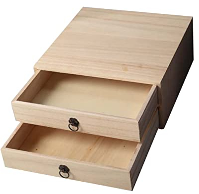 Alipis Holz Desktop Storage Box Mit Schubladenstruktur Für Kleinigkeiten Aufbewahrungsbehälter Für Schreibtisch Zuhause Und Büro