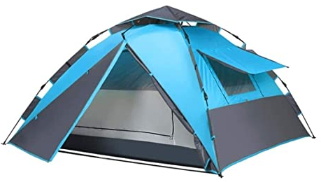 Camping Zelt Strandzelt Automatisches Pop-Up-Zelt Für Camping 4 Personen Mit 5 Fenstern Wasserdichtes Sofortiges Familienzelt Wandern Outdoor-Zelt Tragbares Zelt für Reisen