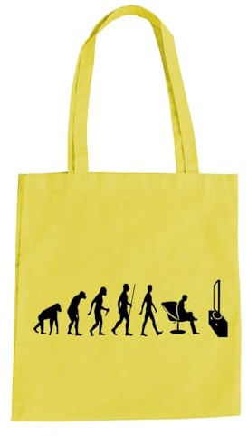absenda Evolution Fernsehen Baumwolltasche - TV Television Fernseher Computer Streaming Gelb