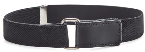 Ladeheid Kinder Gürtel Ohne Schnalle Elastischer Kindergürtel für Jungen und Mädchen 0-15 Jahre 32-90 cm P15 (Schwarz, 8-15 Jahre)