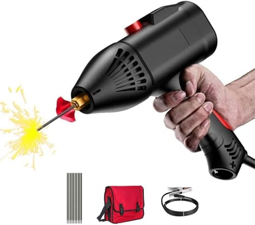 Kindevieft Welding Machine Handheld, 140A Portable Stick Welder, IGBT Hand Held Welder Machine with Hot Start Arc Force Anti-stick ARC Welder Machine with 10pcs Rods