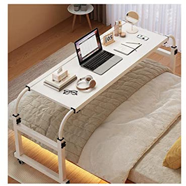 Table de lit d'hôpital réglable en hauteur avec roulettes pour poste de travail debout et plateau de nourriture à rouler pour la maison ou l'hôpital