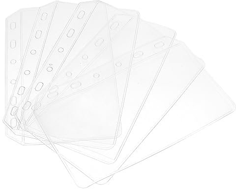 AUTSUPPL 5stücke Teiliges Pvc Binder Taschen Für Notizbücher Transparente Dokumenten Aufbewahrungstaschen Mit Reißverschluss Geeignet Für Rechnungen Belege Büromaterial Wie Stifte