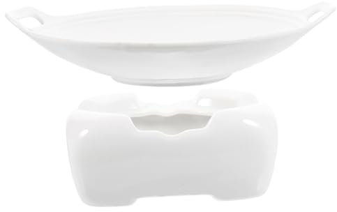 SHOWERORO Piatto da Dessert in Ceramica Teglia da Portata Pentola Decorativa per Servire Cibo Vassoio in Porcellana Set di Piatti da Portata Robusto E Sicuro per L'uso