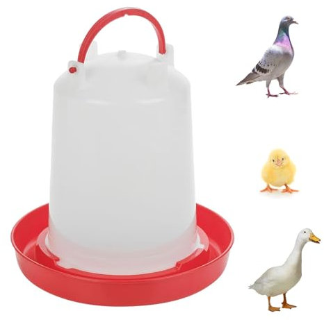 Hühnertränke 1.5L, Kükentränke, Automatisch Geflügeltränke, wasserspender hühner, Taubentränken, mit Griff Aufhängbarer Verdickte Geflügel Zucht Zubehör