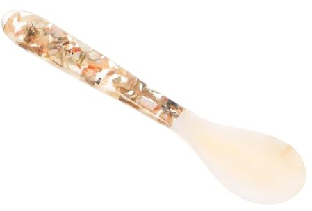 Cabilock Cuchara De Concha Elegante Para Café y Postres Utensilio De Mesa Chic Para Helado y Caviar Diseño Único Para Cocinas Especiales