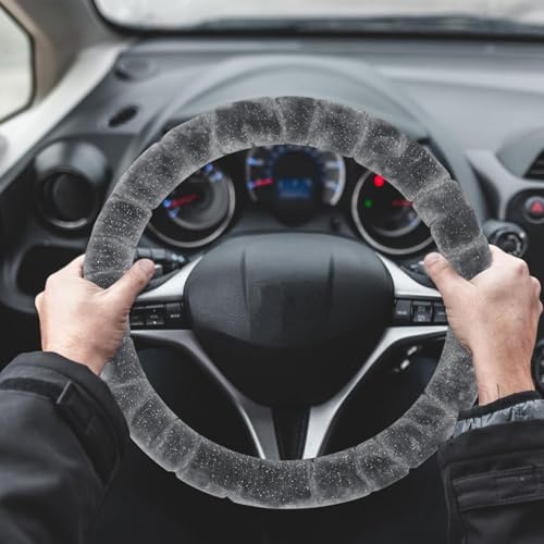 Lenkradhülle aus Plüsch, Lenkradhülle, Glitzer, rutschfeste und schweißfeste Plüsch-Abdeckung für das, für LKW-