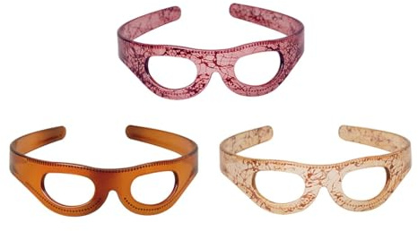 KiBcsLic Lot de 3 bandeaux à lunettes pour femmes, accessoires pour cheveux, bandeaux pour maquillage, fêtes