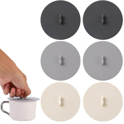 WeddHuis 6 Pezzi Coperchi Silicone per Bicchieri 10cm Copertura per Bicchieri come Protezione dagli Insetti Coperchio Riutilizzabile per Bicchieri, Tazze e Tazzine