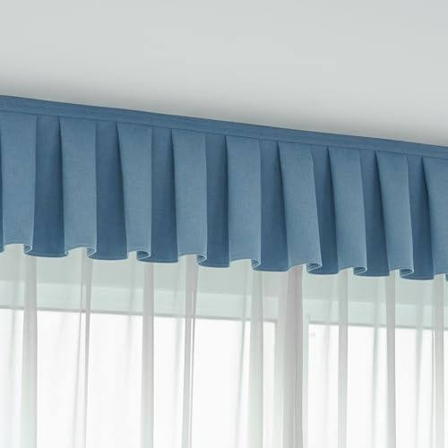 YongXinMY Selbstklebender Vorhangkopf, verdunkelnde Fenstervolants, einfarbig, Querbehang, einfache Installation, lichtblockierende Kopfleiste, Erkerfenster, Schlafzimmer, Wohnzimmer, Heimdekoration