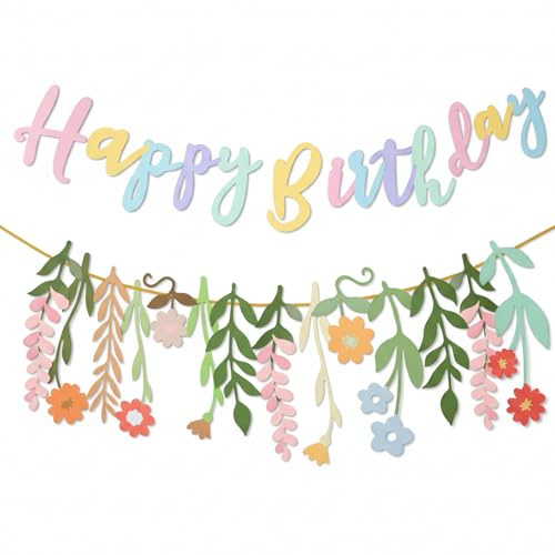 2 Piezas Guirnalda De CaléNdula Incluye CordóN Flores De Papel Corona Feliz CumpleañOs Guirnalda Resistente A La DecoloracióN Para Fiestas De CumpleañOs, Aniversarios, Bodas, Baby Showers