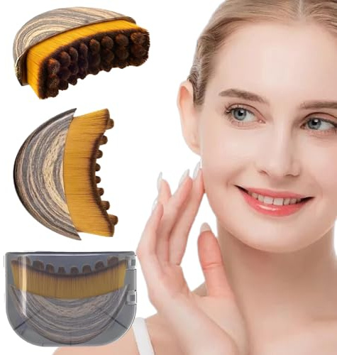 BSITSSS 2 Piezas Cepillo Facial de Contorno Linfático, Masajeador Facial, Lymphatic Contour Face Brush para Masaje Facial Lymphatic Drainage Esculpir Rostro Mentón y Mandíbula