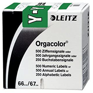 Leitz 66341000 Orgacolor Buchstabensignal Y, 250 Stück, dunkelgrün