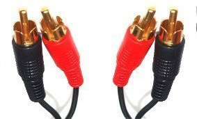 1m TWIN RCA Cable - Premium Quality (100% Copper Wire) ~ Phono ~ 24k Gold ~ Male to Male ~ Left & Right Audio ~ Stereo ~ 2RCA ~ 2xRCA