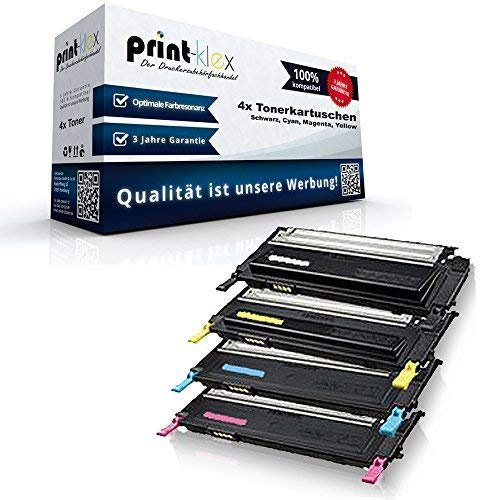 4X Print-Klex Tonerkartuschen kompatibel für Samsung CLP 310 CLP 310K CLP 310N CLP 310NK CLP 315 CLP 315K CLP 315N CLP 315W CLP 315WK Sparset Sparpack XXL - Office Line Serie