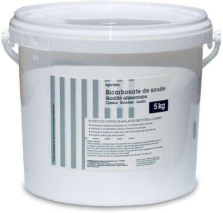 Bicarbonate de soude. Qualité Alimentaire. pour Le Jardin et la Maison. - Seau 5 kg