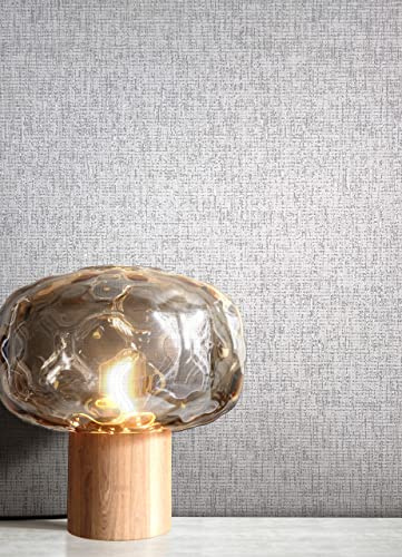 Newroom Papier Peint Intissé Taupe Uni Brillant Chambre Salon | Reflet chatoyant, gris neutre, texture lin verticale, aspect textile, sans raccord, décoration murale, couloir, bureau