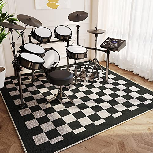 EYZO Schlagzeugteppich Deluxe 2022 - Schallschutzmatte Drum Rug - 120 x 90 cm