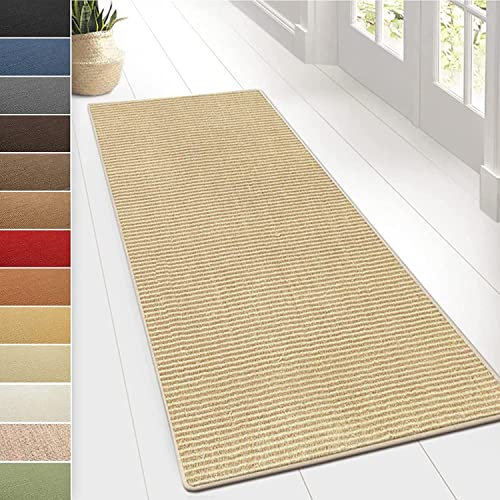 KARAT Sisal Teppich - Teppichläufer 80 cm breit - Naturfaser Läufer - Teppich für Wohnzimmer, Flur, Schlafzimmer - Sisalteppich Sylt (80 x 200 cm, Elfenbein)