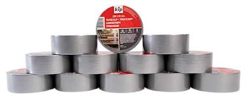 kip 224-47 Steinband, PE-Gewebeband, 12 Rollen, 48mm x 50m | wasserfest, Putz & Stein, Panzertape, innen & außen, ablösbar