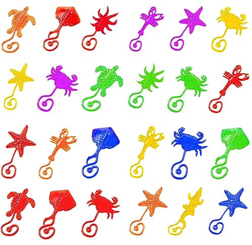 Klatschhände Kinder Set, Klebrige Spielzeug, Klatschhand, Sticky Glibberhände Als Mitgebsel, Give-Away Und Scherzartikel Für Jungen Mädchen, Spielzeug Und Spaßfaktor Partys (Meerestiere-24 Stücke)