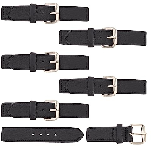 FINGERINSPIRE 6 Satz Leder Knebelverschlüsse Zum Aufnähen Schwarze PU Leder Druckknöpfe Zum Aufnähen Leder Druckknöpfe Mit Metallverschluss Umhangverschlüsse Verschlüsse Für Mäntel Kleidung Zubehör
