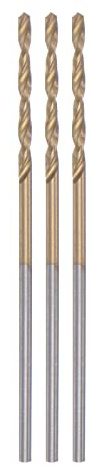 sourcing map 3 Stück HSS Bohrer Set, Spiralbohrer 1mm Titanium Beschichtet (HSS-E) M42 Schnellstahl mit 8% Kobaltgehalt Gerade Schaft für Edelstahl, Alulegierung, Metall