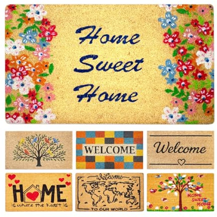 LUA VIKA Coir Doormat - Home sweet home - 40x70 cm - Outdoor Door mat - Front Door mat outside - Doormats outside