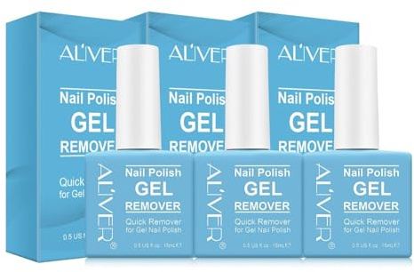 P-Beauty Nagellackentferner Acetonfrei | Professioneller Gel Entferner für Nägel in 3 Min | Remover Gellack, Shellac, UV Lack | Gel Nail Entferner | Nagellack Entfernung schnell & schonend | 3x 15ml