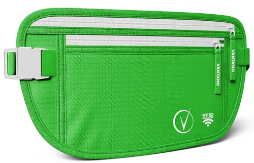 Cintura per soldi da viaggio nascosta, portafoglio con protezione RFID, adatta per passaporto e telefono con custodia