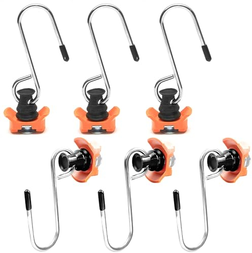 6 Stück airlineschiene zubehör Haken, Single endbeschlag airlineschiene Fitting, Für Zurrschienen 50 kg zubehör für airlineschienen, Airline Schienen Haken