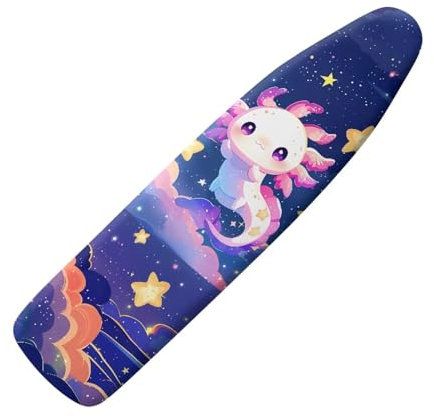 HUGS IDEA Niedlicher Axolotl Bügelbrettbezug mit Klettverschluss, resistent gegen Verbrennungen, Ersatz-Bügelzubehör, waschbarer Bügelbrettbezug