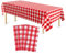 Bouiexye 4 Stück Einweg Tischdecken 137 x 274 cm Tischdecke aus Kunststoff rot weiß kariert Rechteckige Tischabdeckung Gartentischdecke für Gastronomie Party Hochzeiten Grillen Picknick