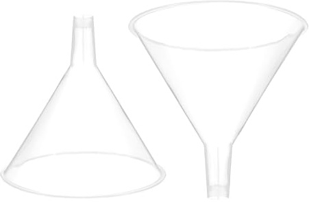 PATIKIL 4.7 Pulgadas Embudo De Plástico Transparente 2 Pcs Embudo Multiusos De Boca Ancha Con Pico Largo Para Llenar Botellas De Agua Líquido Laboratorio Especias Polvo Aceite