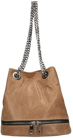 Gave Lux Damen-Beuteltasche aus 100% echtem Leder. Handwerkliches Produkt. Hergestellt in Italien GLX22841623FBG Leder 32x28x13 cm