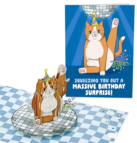 Central 23 Katze Pop Up Karte Geburtstag – MASSIVE BIRTHDAY SURPRISE – lustige 3D-Geburtstagskarte für Männer Frauen – Geschenk von der Katzen – Kommt mit Aufklebern und Umschlag