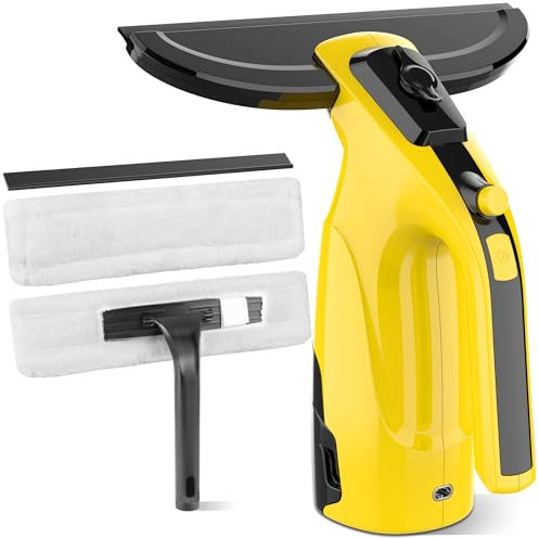 Wiederaufladbarer Fenstersauger, Fensterstaubsauger-Set, kabelloser Vakuum-Rakel mit eingebauter Sprühflasche, elektrisches Glasreinigungswerkzeug für Fenster, Fliesen, Spiegel, 200 ml Wassertank