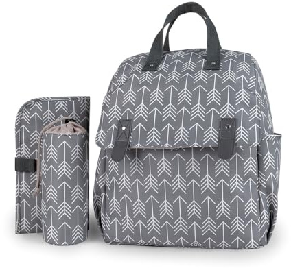 SONARIN Vielseitiger Baby Wickelrucksack Wickeltasche,Multifunktionale Babytasche Mama Tasche Reise Wickeltasche Rucksack Wandelbare Umhängetasche mit Wickelunterlage & Flaschentasche
