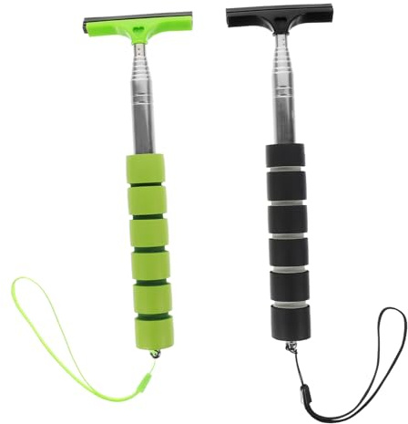 Amosfun 2pièces Raclette Pour Vitres De Voiture Nettoyeur De Pare-brise Et Rétroviseur Outil De Nettoyage Rétractable
