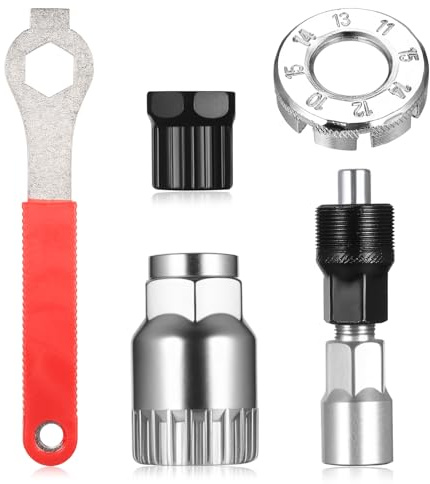 YiLUXmyyxgs 5 PzEstrattore Pedivella Bici Universale, Kit Attrezzi Bici, 16mm Chiave Movimento Centrale, Estrattore Movimento Centrale Bicicletta, Estrattore per Pedivella per Bicicletta MTB