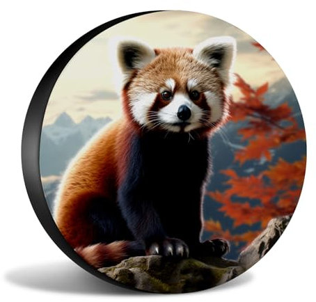 Reifenschutzhülle Roter Panda Premium Radabdeckung Uv-Schutz Auto Reifen Taschen Für Truck Fahrzeuge Caravan 16 inch
