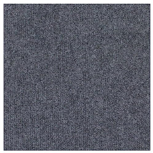 Losetas Autoadhesivas de Alfombra de 30 y 45 cm para Uso residencial, Antideslizantes, fáciles de Instalar, Ideales para Oficina, Cocina y Dormitorio. 8 Piezas (Gris, 30 x 30 cm)