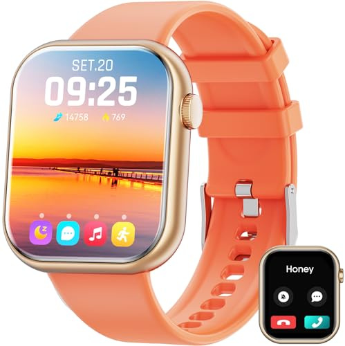 Hwagol Reloj Inteligente Mujer Hombre, 1.85 HD Smartwatch Mujer con Bluetooth Llamada, Reloj Smartwatch con 140+ Modos Deportivos/Pulsometro/SpO2/Sueño, Relojes Inteligentes para Android iPhone