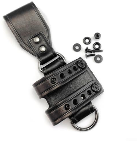 Gdfnmogo Pflanzlich gegerbtes Leder K-Sheath Gürtelschnalle Tragesystem für mittelgroße Messer mit fester Klinge, Taktik- und Jagdmesser mit 5-6 mm Lochdurchmesser u